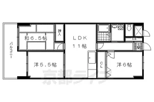 パークテラス桃山【3階】の間取り