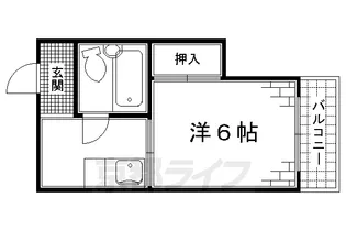 グリシーヌ丹波橋【1階】の間取り