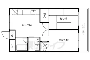 ローズハイム【201号室】の間取り