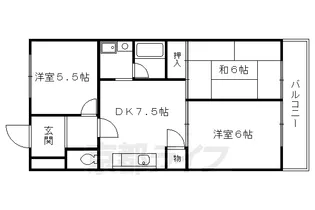 モラーダ墨染【304号室】の間取り