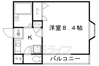 ガーデン深草【3階】の間取り