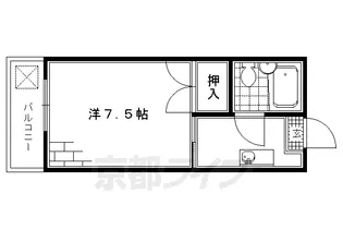 ポアール墨染【1-D号室】の間取り