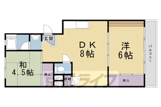 平岡マンション【3-D号室】の間取り