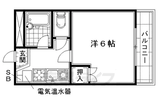 エステート中書島【205号室】の間取り