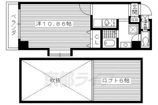 メディナ三条室町【10-E号室】の間取り