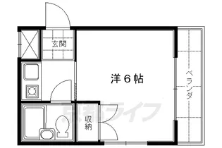 カーサデ伏見【4階】の間取り