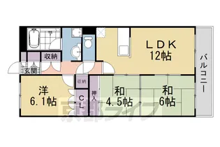 朝日プラザ宇治【5階】の間取り