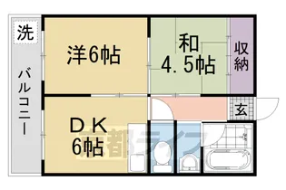 桃山グランドハイツ【518号室】の間取り