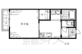 カナル桃山【1階】の間取り