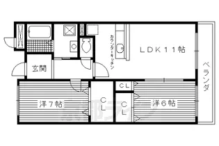 クエストオブインフィニティー【2階】の間取り