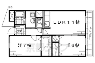クエストオブインフィニティー【3階】の間取り
