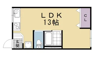 フラット桃山【103号室】の間取り