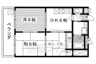 パールハイツイナリ【6階】の間取り