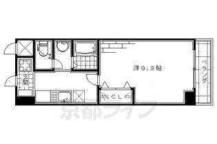 Kyomachi Bloomsbury【301号室】の間取り