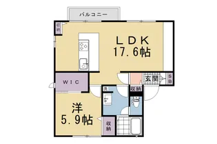 1LDKの間取り画像