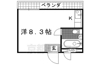 カレッジマンション七瀬川【3階】の間取り