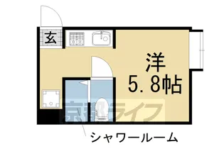カレッジマンション七瀬川【2階】の間取り