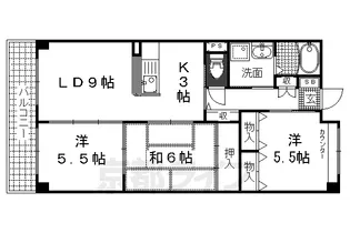 オリュザ西大手【5階】の間取り