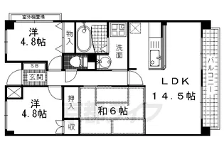 コーショーイン・竹田【3階】の間取り