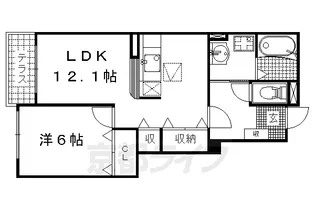 フラット North【1階】の間取り