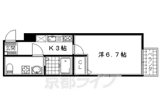 ビエント【202号室】の間取り