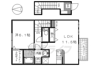 イグレック藤の森【206号室】の間取り