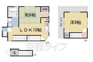 ビーナス弁天【3階】の間取り