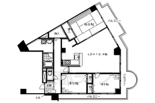 ライオンズマンション伏見くいな橋【2階】の間取り