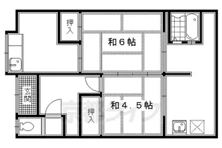 京都府京都市伏見区向島立河原町【テラスハウス】の間取り