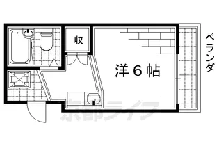 バンベール伏見【306号室】の間取り