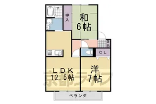 アルデア岸ノ上 スール【203号室】の間取り