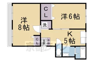 シティハイム桂【1階】の間取り