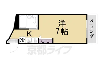 レヴァン朝日【410号室】の間取り