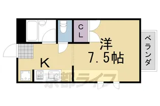 ヴェルドミール桂【202号室】の間取り
