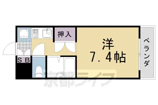 フラッツ上桂【105号室】の間取り