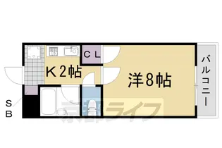 フルートファルシード【308号室】の間取り