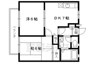 サンライフ上桂【202号室】の間取り