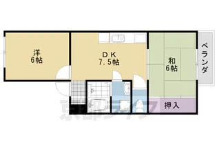 アンブラッセ【202号室】の間取り