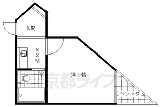 ルミエール東代【105号室】の間取り