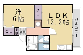 セジュールPOPO【2階】の間取り