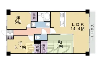 京都府京都市西京区桂上野今井町【マンション】の間取り