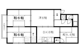 京都府京都市西京区川島有栖川町【アパート】の間取り