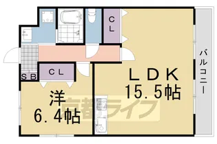 ヴェルデュール【201号室】の間取り