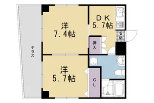 京都府京都市右京区嵯峨天龍寺車道町【マンション】の間取り