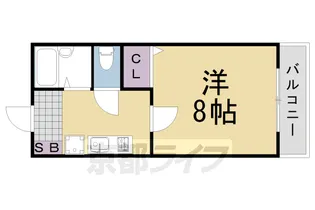 ファミール桂【402号室】の間取り