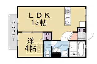グリーンハイツ竹宇【2階】の間取り