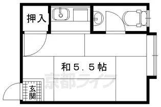 京都府京都市西京区大枝沓掛町【アパート】の間取り