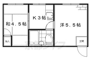 京都府京都市西京区大枝沓掛町【アパート】の間取り