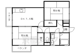 但馬ハイツ【201号室】の間取り