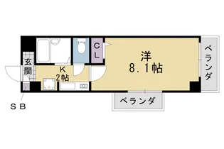 京都府京都市西京区上桂前田町【マンション】の間取り